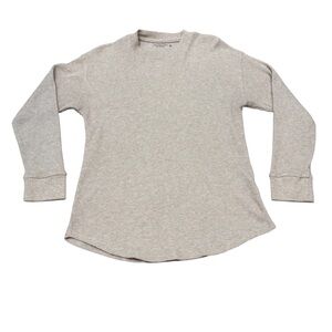 Abercrombie & Fitch Soft A&F Collection Waffle Knit Beige Thermal Top Size S